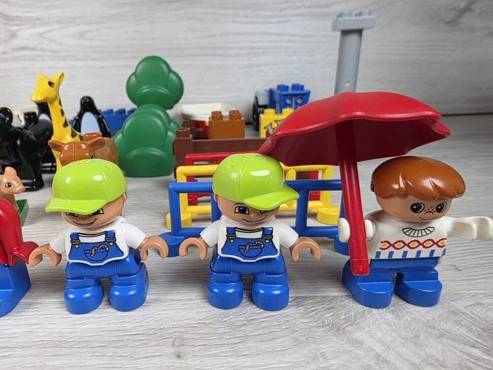 Vtg Lego Duplo Lot Of Animal Zoo Farm Replacement 45 Pcs People Lions Hippo SU6